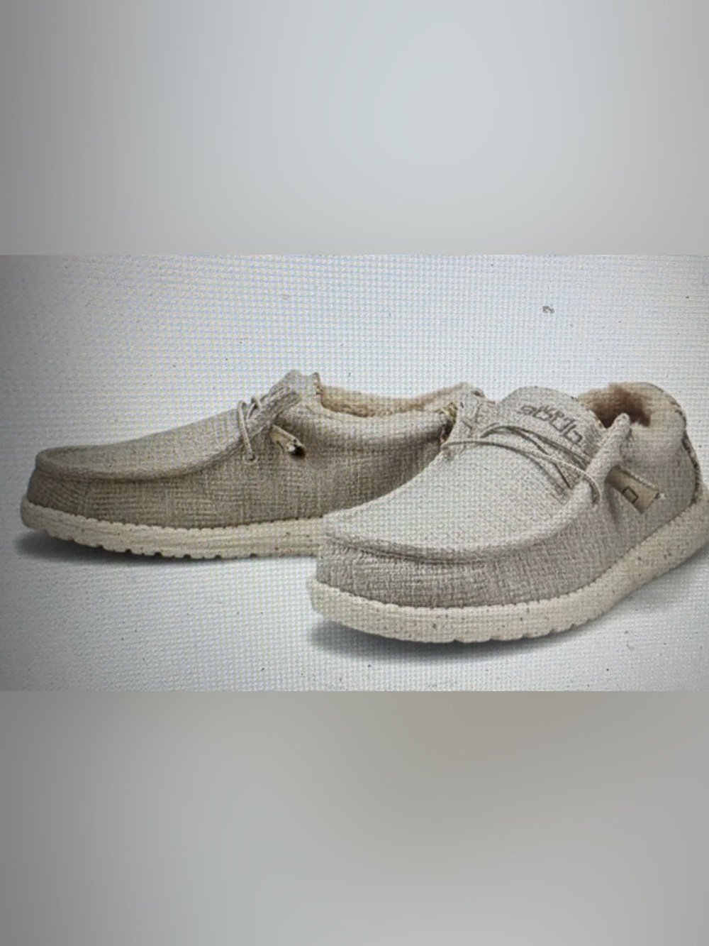 Hey Dude Men's Casual Slip-Ons Heathered Taupe Baja Beachcomber; Sz: 9 EUC